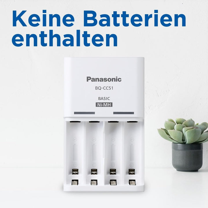 eneloop Basic Ladegerät, für 2-4 AA/AAA NI-MH Akkus, 10 Stunden Ladezeit, 6 Sicherheitsfunktionen La