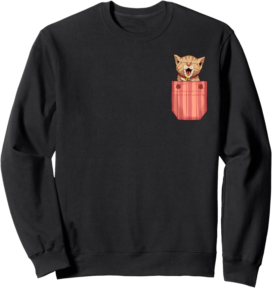 Lustige Katzenfigur mit Katzenmotiv Sweatshirt