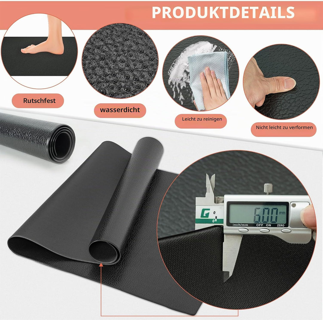 AKOZLIN Bodenschutzmatten, 6mm Hochdichte PVC-Bodenschutzmatten für Sportgeräte, Fitnessgeräte, Cros