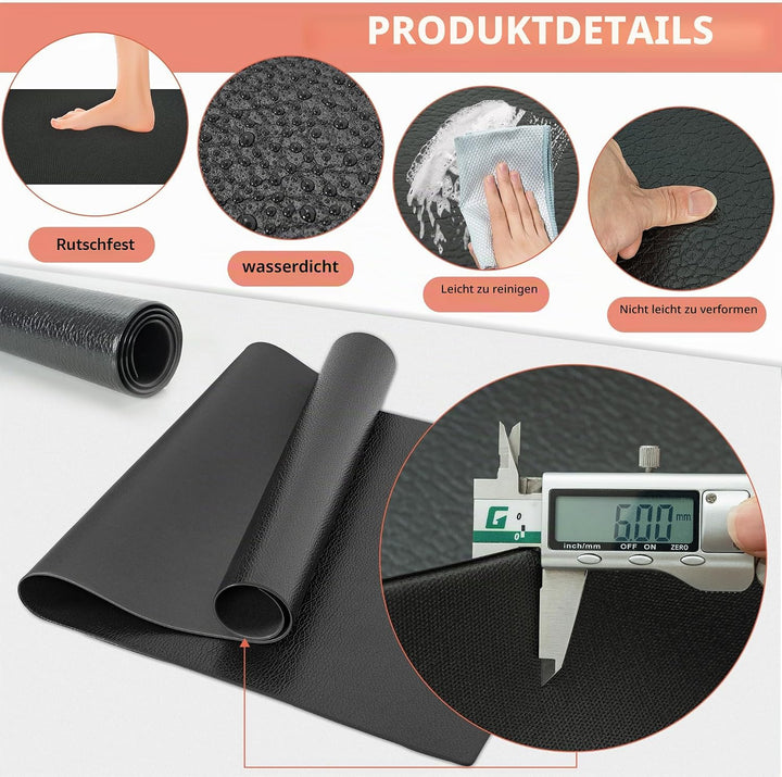 AKOZLIN Bodenschutzmatten, 6mm Hochdichte PVC-Bodenschutzmatten für Sportgeräte, Fitnessgeräte, Cros