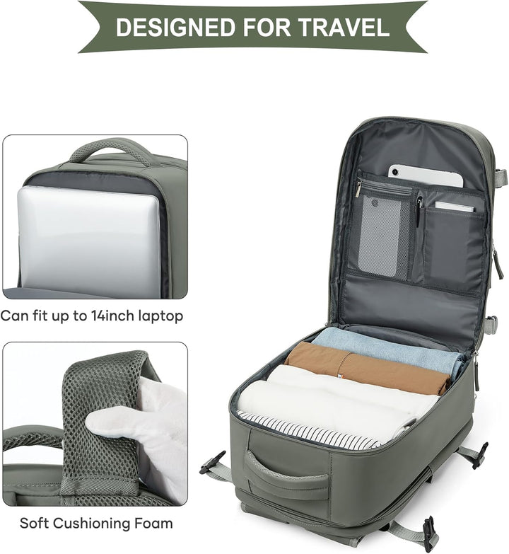 SZLX Grosser Reiserucksack Damen,Ryanair Handgepäck 40x20x25 Rucksack Easyjet Cabin Bag Rucksack Was