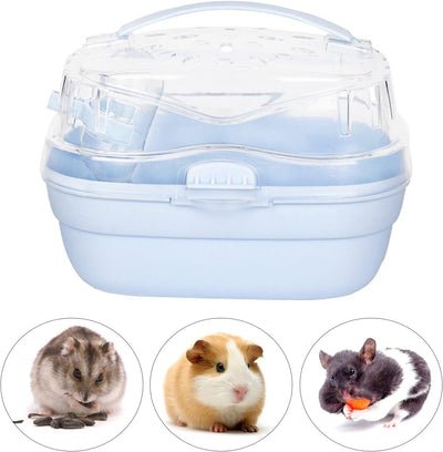 Pssopp Hamster-Tragekäfig, Tragbare Hamster-Tragetasche Kleintier-Tragetasche für Reisen Im Freien (