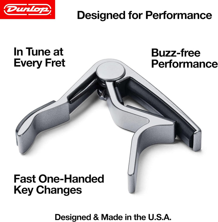 DUNLOP - Nickel Folk Kapodaster für Akustikgitarre Einheitsgrösse, Einheitsgrösse