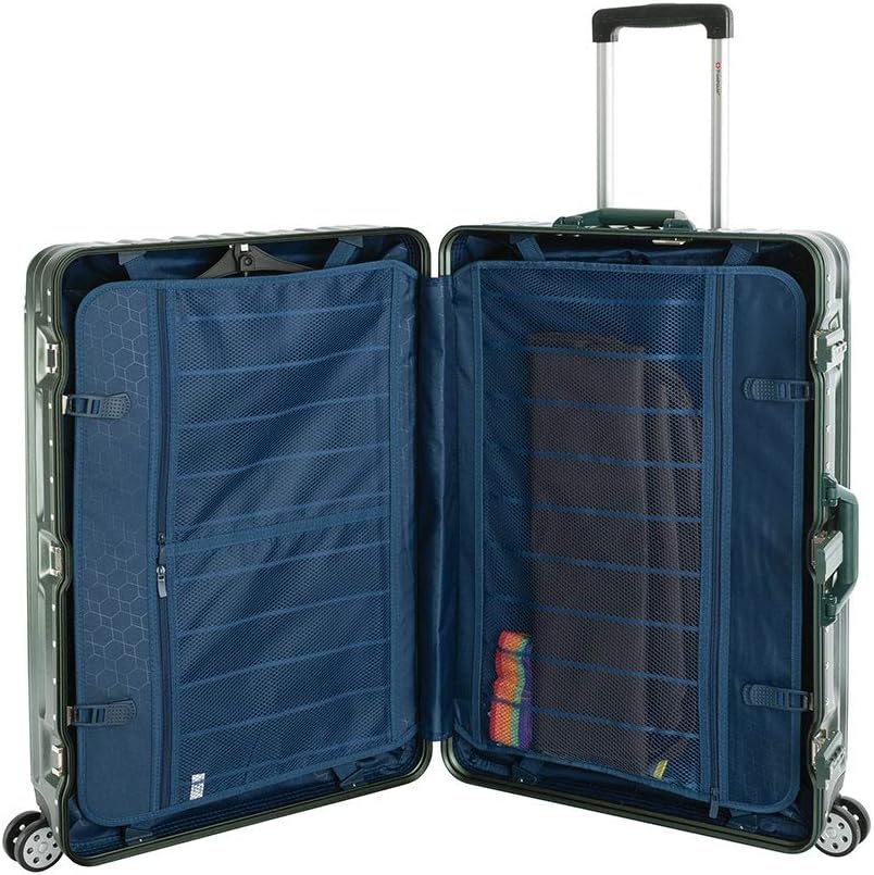 Travelhouse London Koffer Grün L-75cm · Alu-Rahmen · Polykarbonat Hartschale · Trolley Reisekoffer R