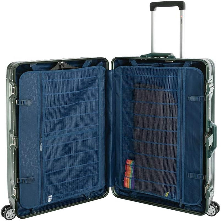 Travelhouse London Koffer Grün L-75cm · Alu-Rahmen · Polykarbonat Hartschale · Trolley Reisekoffer R