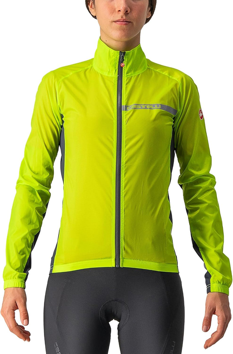 CASTELLI Damen Squadra Stretch W Jacket Jacket (1er Pack) XS Elektrischer Kalk/Dunkelgrau, XS Elektr