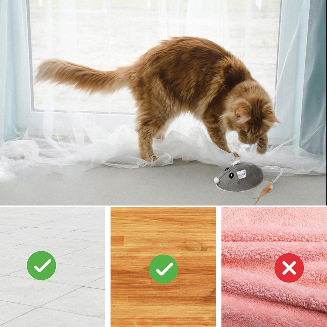 Katzenspielzeug Elektrisch Spielmaus, mit USB Kabel Wiederaufladbares, Katzenspielzeug Mäuse, Cat To