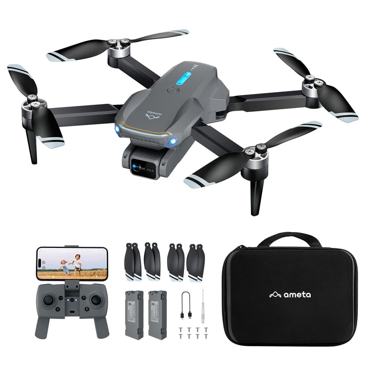 Ameta Drohne mit Kamera 4K für Erwachsene, S20 Lite FPV Drone für Anfänger, RC Quadrocopter mit Bürs