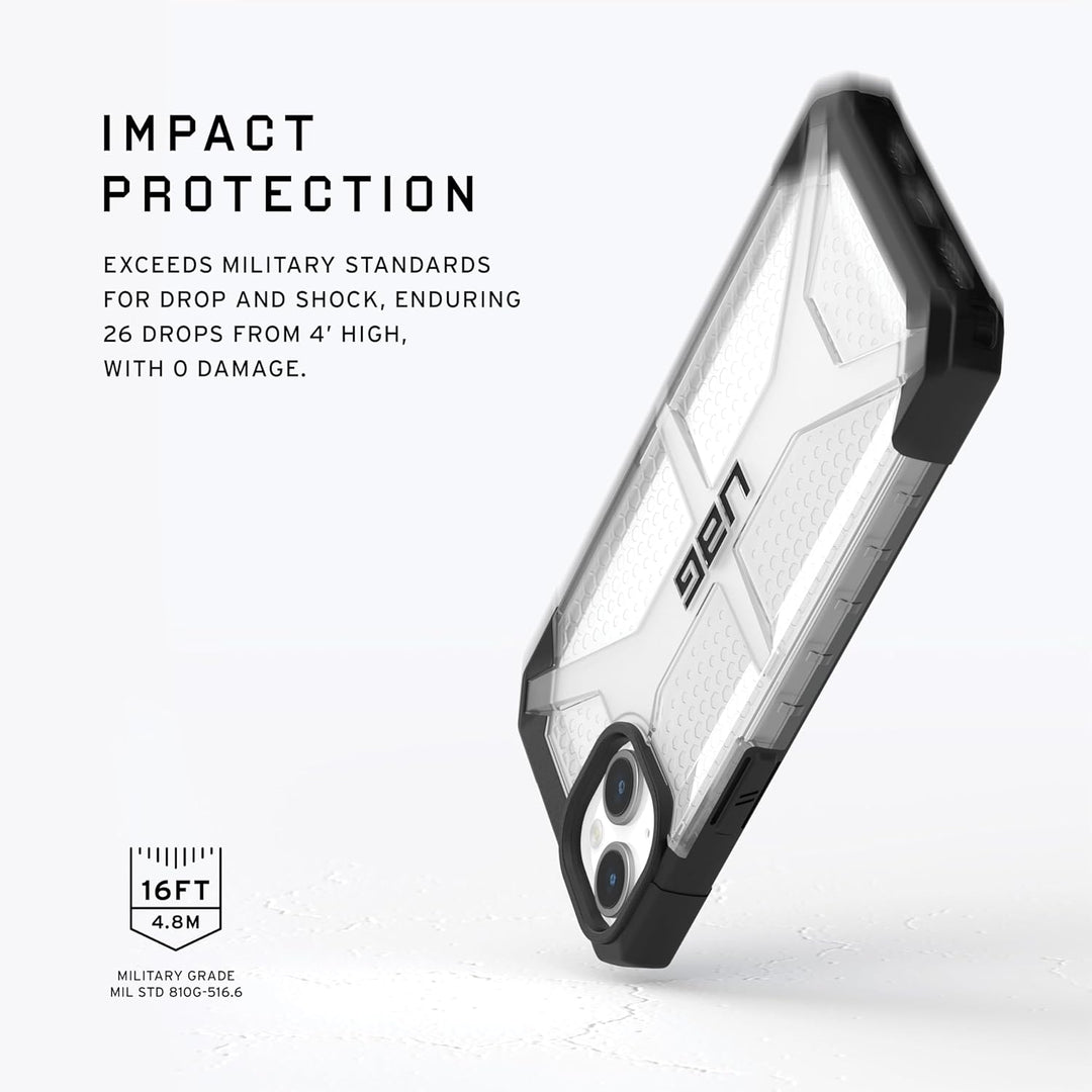 URBAN ARMOR GEAR Plasma Hülle kompatibel mit Apple iPhone 15 Plus [Wireless Charging kompatibles Cov