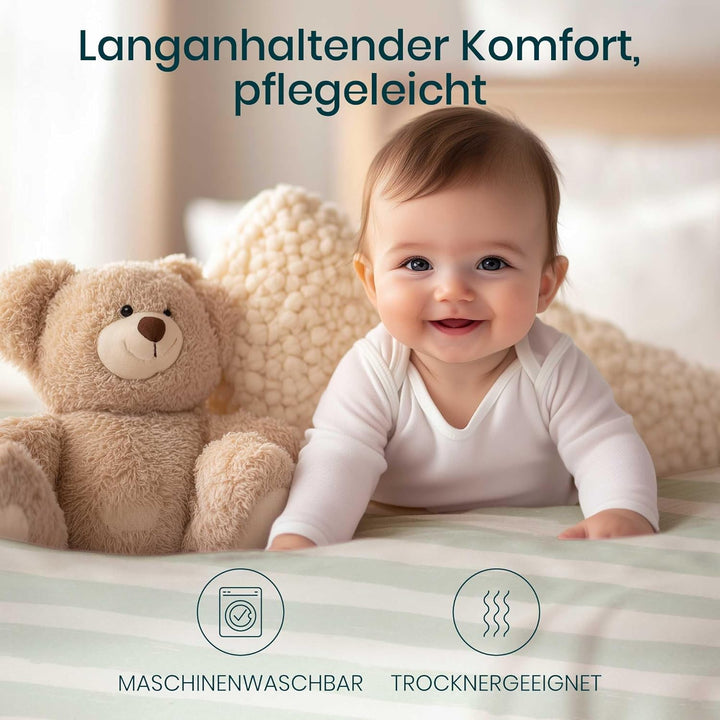 Tutti Bambini Spannbettlaken Beistellbett (2er-Pack) - Atmungsaktiver Bambus-Jersey - Spannbetttuch
