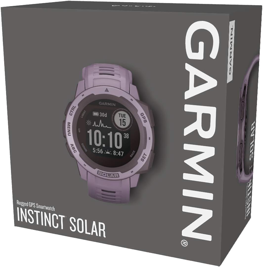 Garmin Instinct - wasserdichte GPS-Smartwatch mit Sport-/Fitnessfunktionen. Herzfrequenzmessung am H