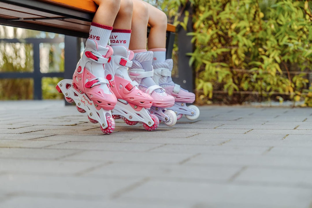 RAVEN 4in1 Inline Skates Triskates Rollschuhe Schlittschuhe Inliner für Kinder Mädchen Jungen verste