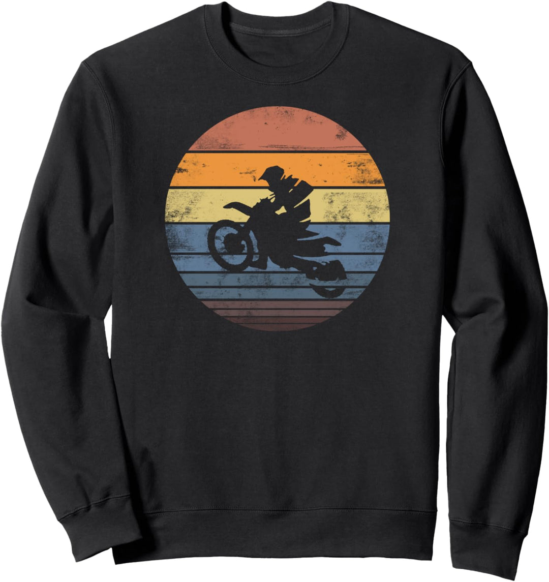 Retro Dirt Bike Motocross. Motorradfahrer Geschenk Sweatshirt