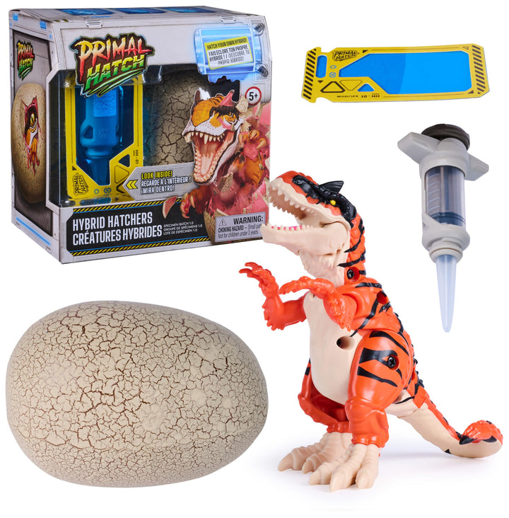 Primal Hatch Hybrid Dinos, Dino Actionfigur, ca. 10cm gross, im Ei mit Schleim, Dinosaurier schlüpft