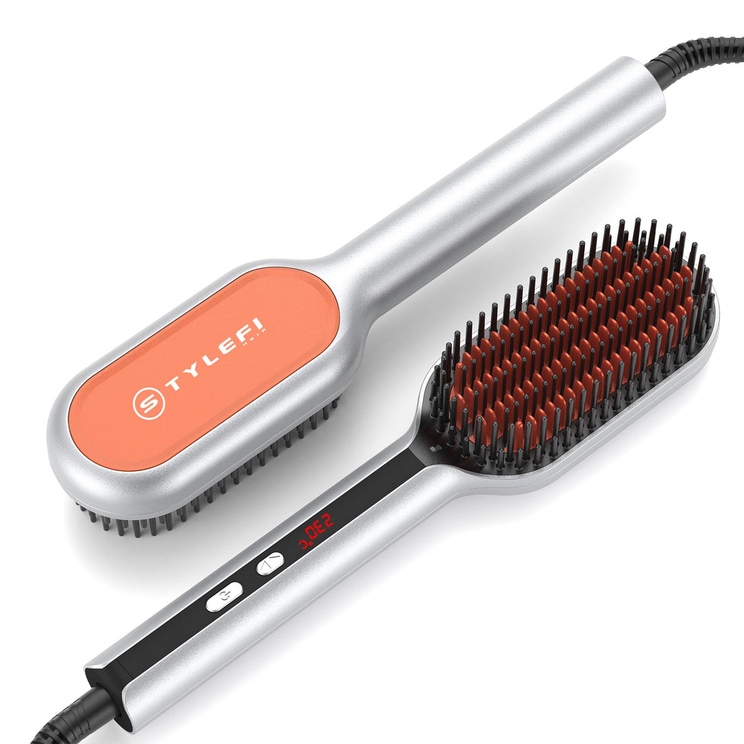 Glätteisen Haarglätter Bürste, Kompakte Heizbürste, Glattes Styling Leicht, Glatteiseisen für Schnel