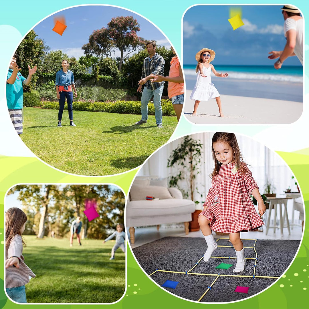 48 Stück Sandsäckchen, Cornhole Säckchen, Nylon Sitzsäcke, Werfen Spiel Für Kinder, Outdoor Spiele,