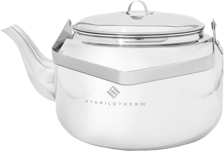 STABILOTHERM Edelstahl Outdoor-Kaffeekessel 4 Liter I ideal für Lagerfeuer & Grill – Teekessel Wasse