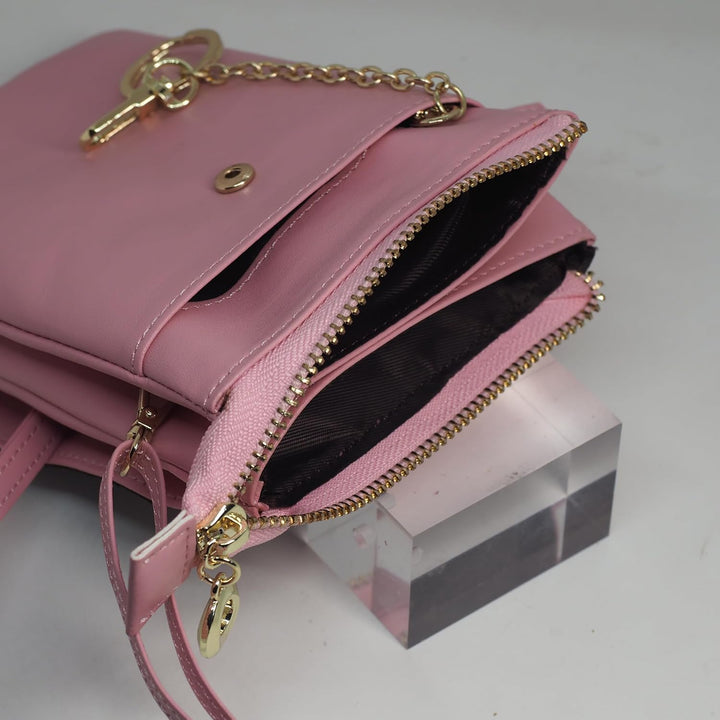 Damen Umhängetasche Leder, schicke Schultertasche mit Reissverschluss Damen und Mädchen, tragbar kle