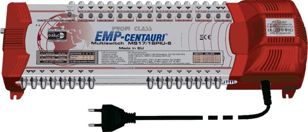 EMP MS17/16-PIU DiSEqC Multischalter 17/16 mit Netzteil