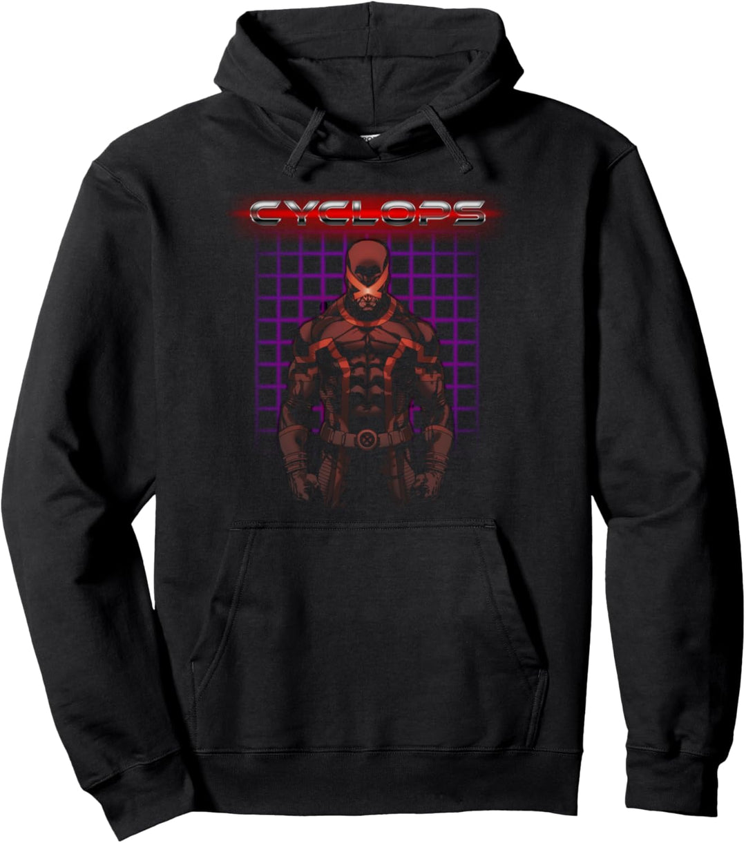 Marvel X-Men Cyclops Retro 80's Gridlock Pullover Hoodie