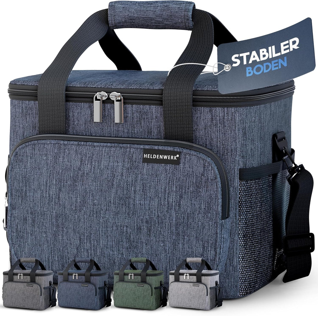 HELDENWERK Kühltasche Gross faltbar - Isolierte Kühlbox Thermotasche auslaufsicher & wasserdicht - P