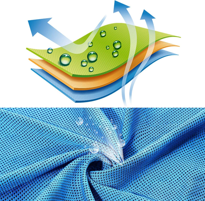 Sukeen Kühlendes Handtuch, Kühlhandtuch 100 x 30 cm, Ice Cooling Towel für Hals und Gesicht, Kühlend
