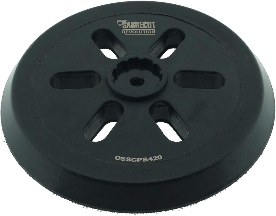 1 x SabreCut OSSCPB420 150mm mittelharter 6-Loch-Exzenterschleifer mit Klettverschluss-Stützteller k