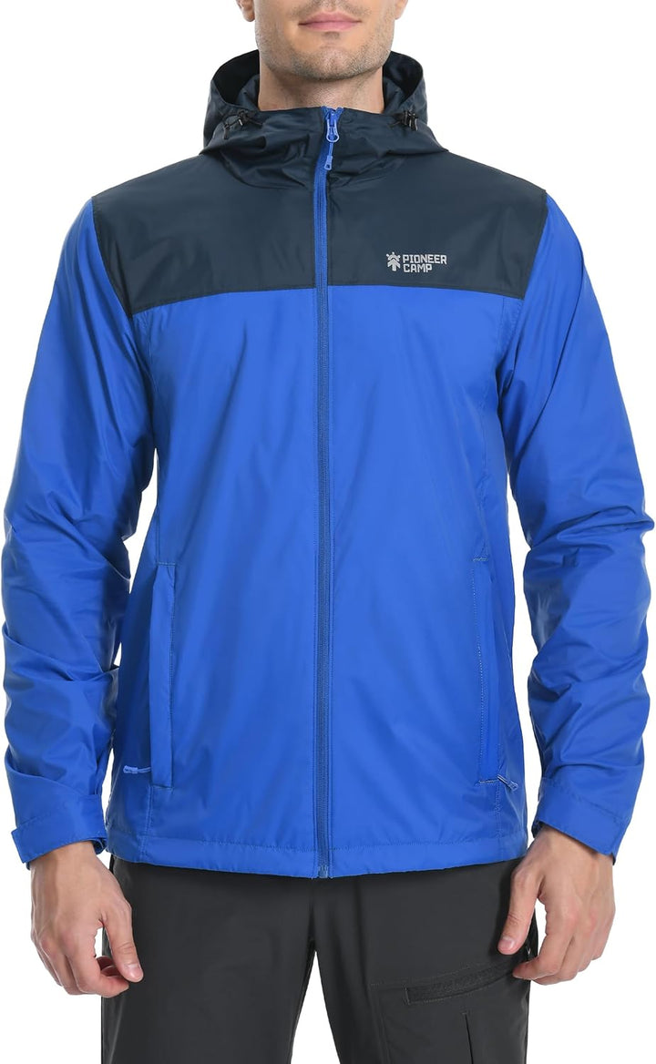 Pioneer Camp Herren Regenjacke Wasserdicht Atmungsaktiv Leichte Winddicht Windbreaker Packbare Outdo