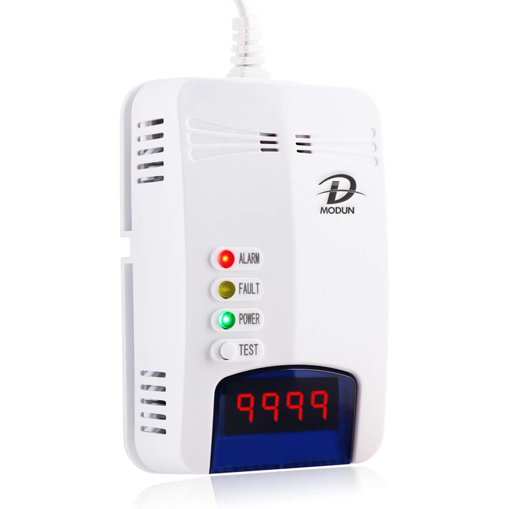 Gasmelder, LPG | Erdgas | Kohlengas Lecksucher, Plug-in Sensor Gasmonitor mit akustischem Alarm und