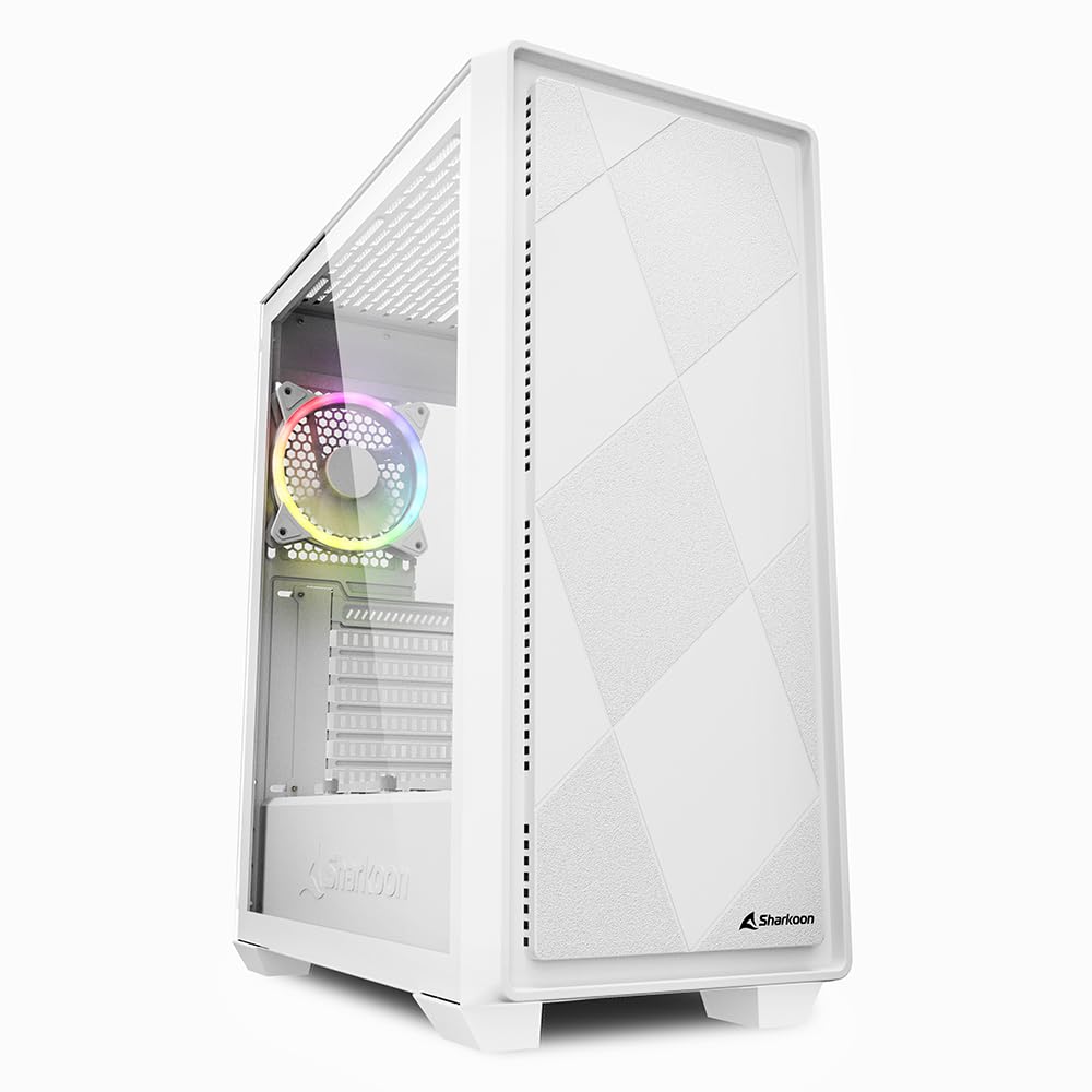 Sharkoon VS8 RGB Midi ATX PC Gehäuse, weiss