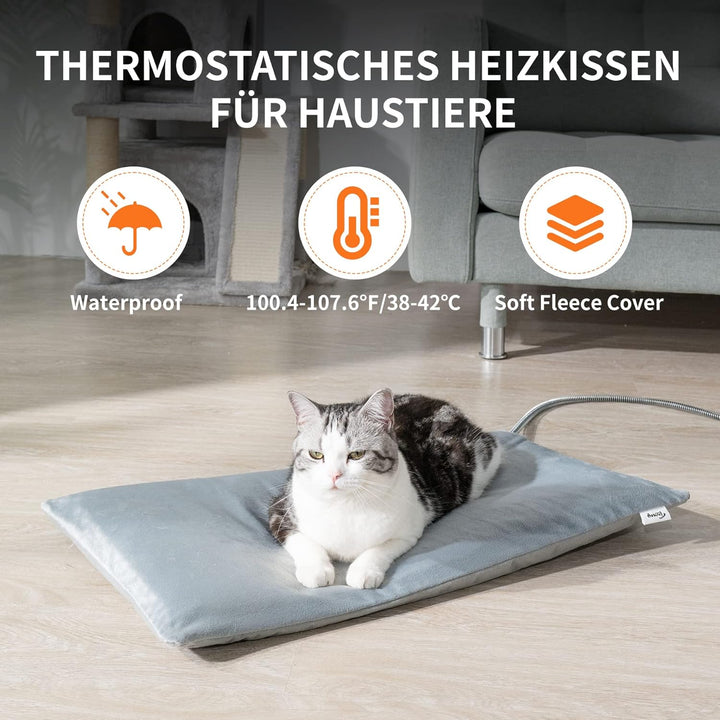 Toozey Outdoor Heizdecke Haustier mit Wasserdicht Abdeckung und Kaubeständigem Kabel, Automatische T