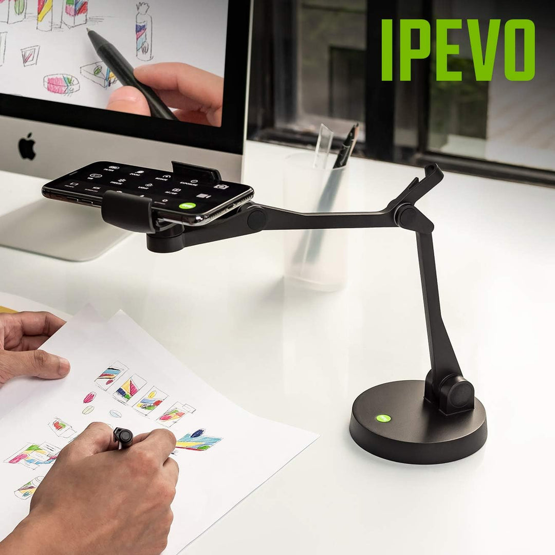 Ipevo Uplift Multi-Winkel Arm für Smartphones, Multi-Gelenk-Handyhalter für visuelle Kommunikation u