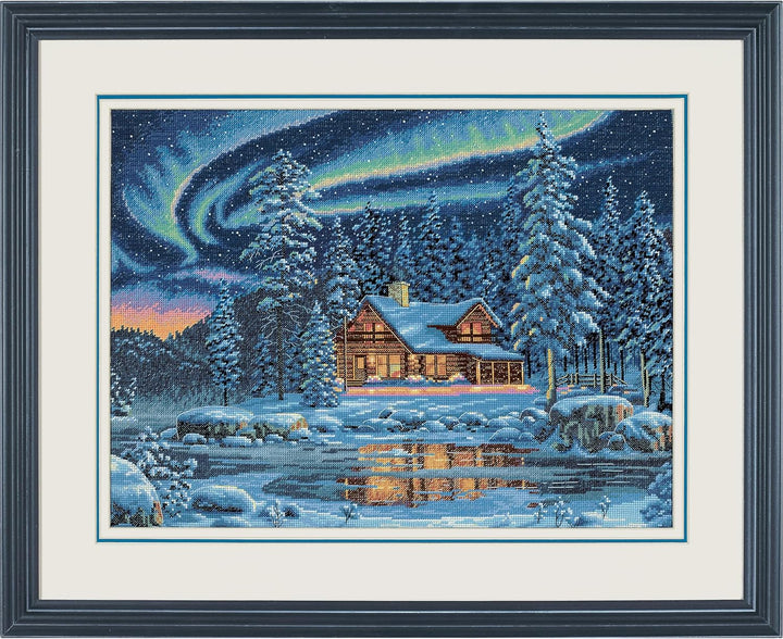 Dimensions Kit Aurora Kabine Zählmusterpackung mit Zählmuster, Baumwolle, grau, Onе Paсk, 2, Aurora