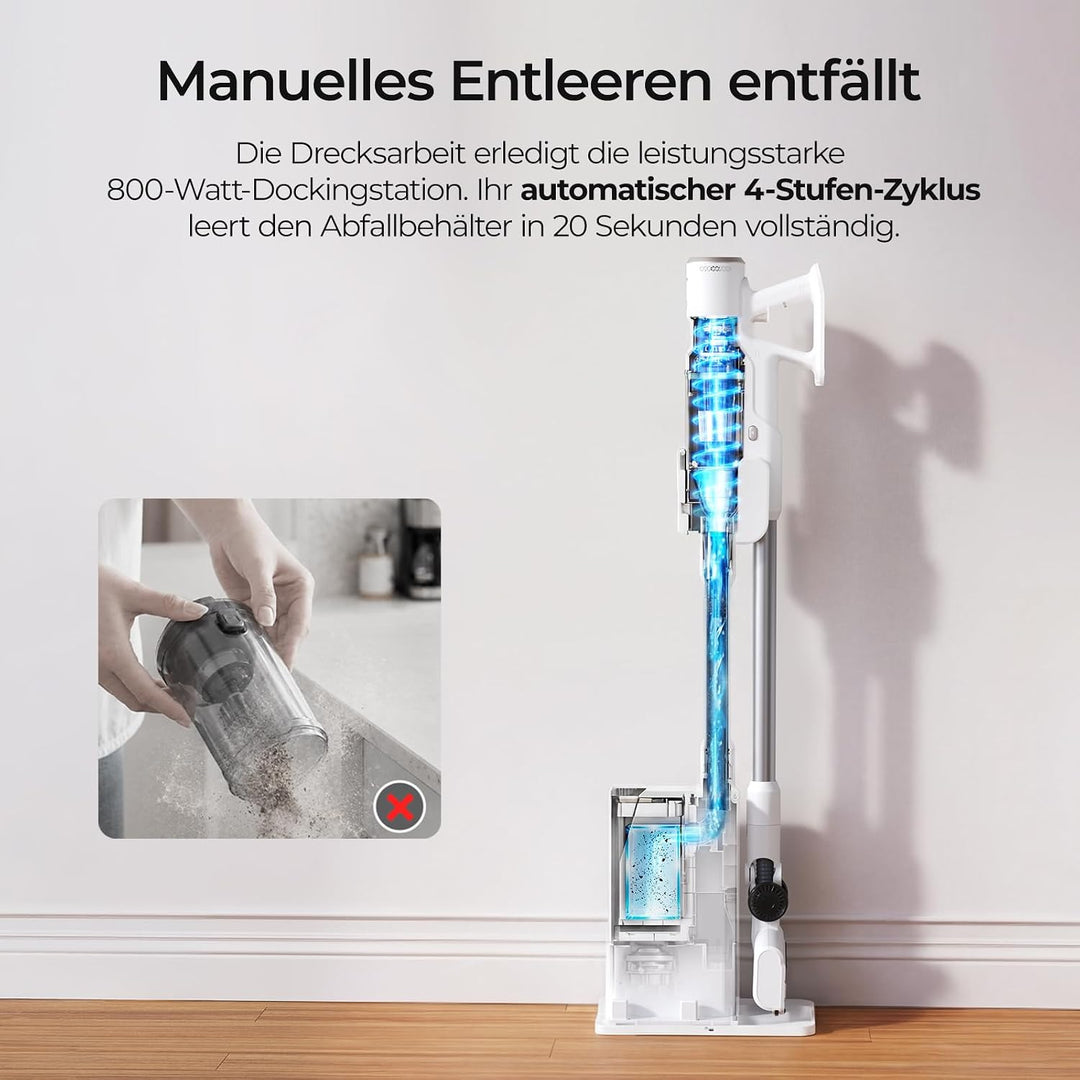 VIOMI Akku-Staubsauger mit 45-Tage-Absaugstation, 65 Min. Laufzeit