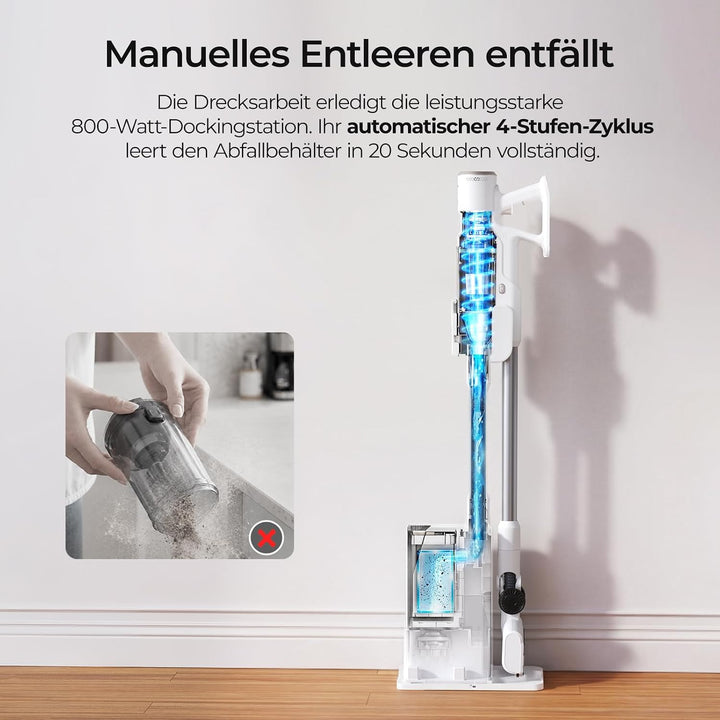 VIOMI Akku-Staubsauger mit 45-Tage-Absaugstation, 65 Min. Laufzeit
