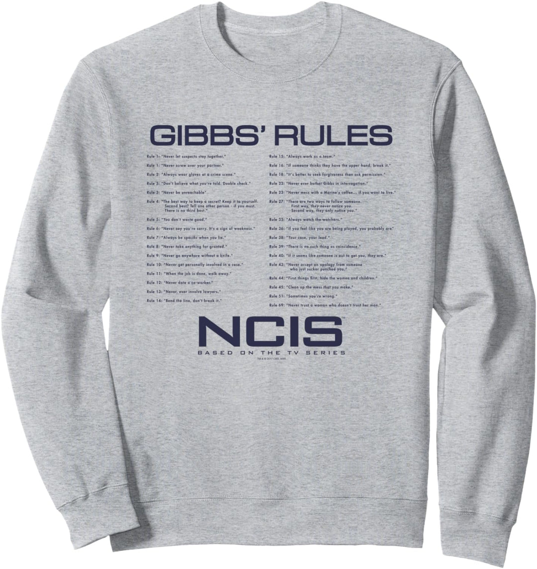 NCIS Gibbs Rules Sweatshirt