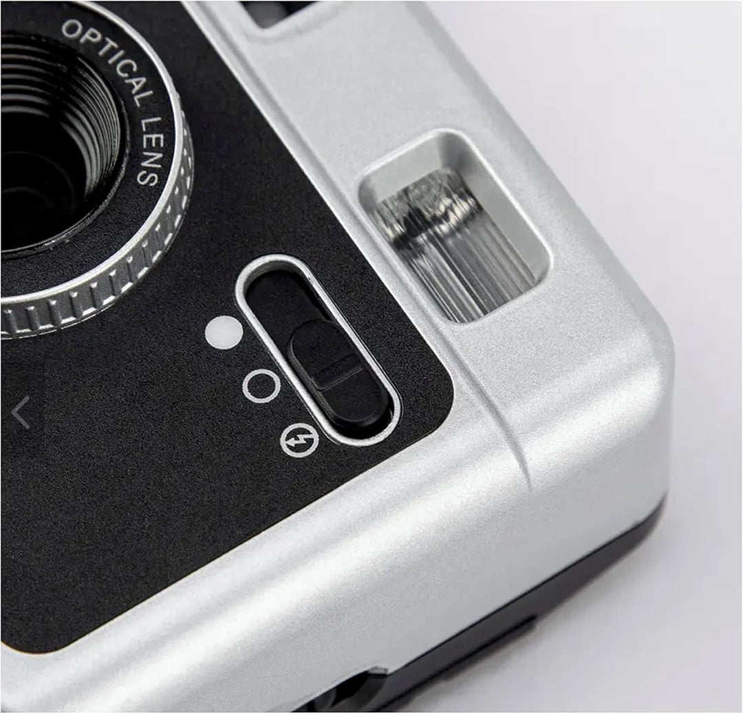 Holga 35mm Kleinbild Automatik Motor Kamera Point and Shoot Set incl. Color Film 35mm Kleinbild Silb