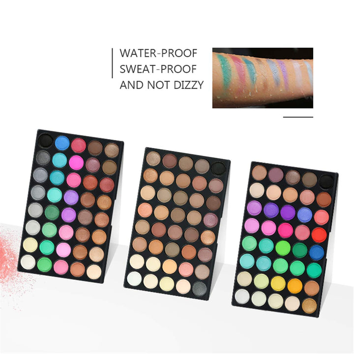 FantasyDay 120 Farben Hochpigmentierte Warme Natürliche Matt Schminke Lidschatten Palette Makeup Kit