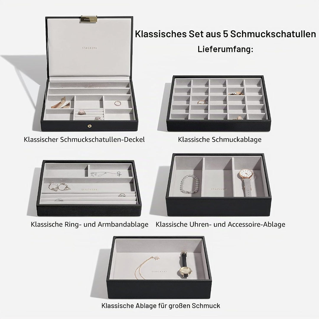 Stackers Schwarz Klassisch Schmuckschatulle - 5