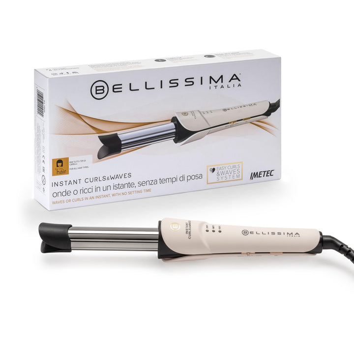 Bellissima Imetec Instant Curls & Waves, Lockenstab für Wellen, Thermo Control, Durchmesser 25 mm, e