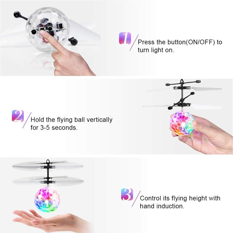 Fliegende Kugel Leuchtend, Fliegendes Spielzeug Flying Spinner Ball, der Helikopter Flugzeug Fernges