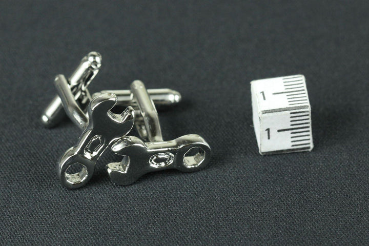 Miniblings Schraubenschlüssel Maulschlüssel Manschettenknöpfe - Handmade I Manschettenknopf Cufflink