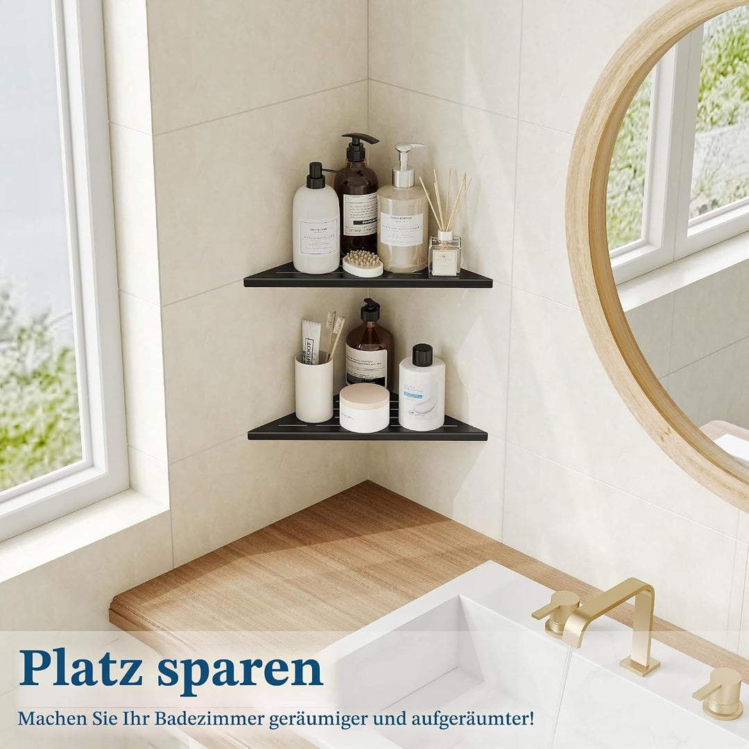 Neodrain Eckregal Duschablage Edelstahl Duschregal Fliesen Eingelassen für Badezimmer Shampoo Halter