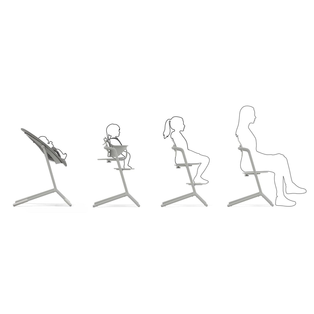 CYBEX Gold LEMO Bouncer Stand, Ständer für CYBEX LEMO Bouncer Nest, Bis max. 15 kg, Suede Grey, Sued