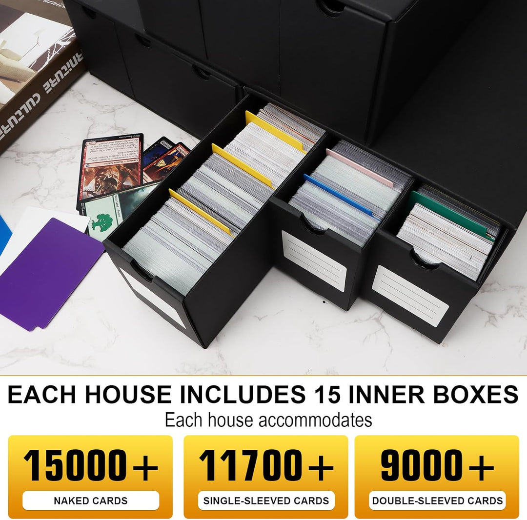 HIMOMO Sammelkarten-Aufbewahrungsbox für 14000+ Trading Card Karten, Karten Aufbewahrungsbox mit 48