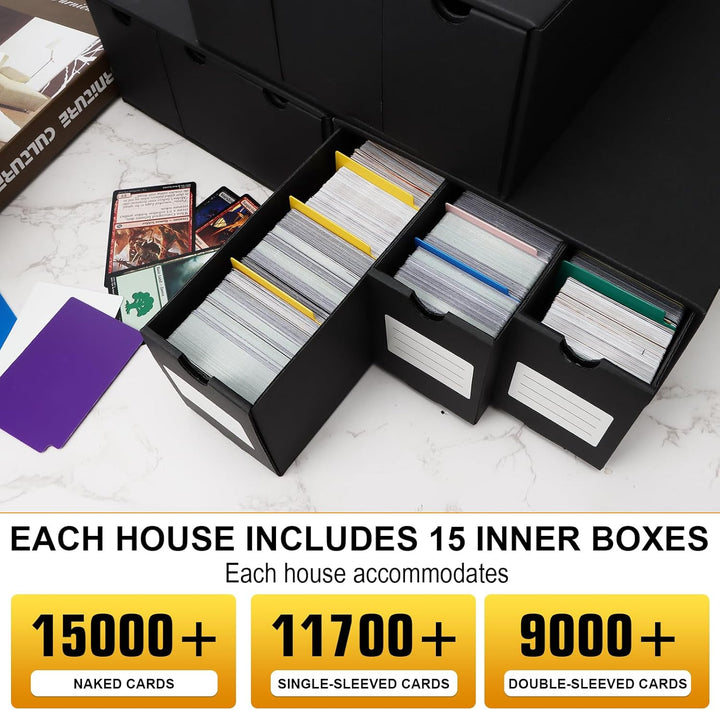 HIMOMO Sammelkarten-Aufbewahrungsbox für 14000+ Trading Card Karten, Karten Aufbewahrungsbox mit 48