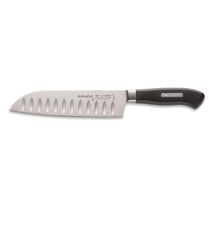F. DICK Santoku, Küchenmesser, ActiveCut (Messer mit Klinge 18 cm, X30Cr13 Stahl, nichtrostend, 54°