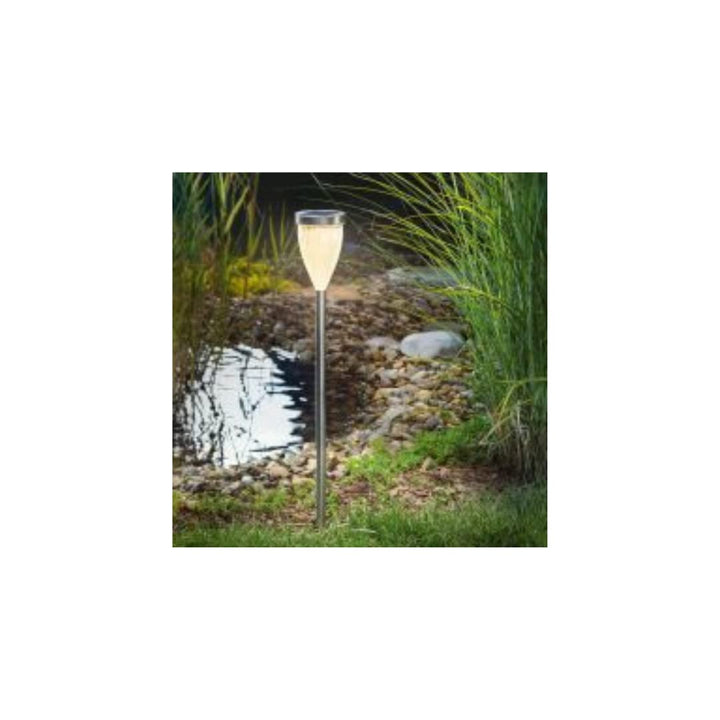 esotec Solar LED Stableuchte Dream Light, Duo Color, Gartenstecker, Edelstahl, Solarleuchte, Gartend