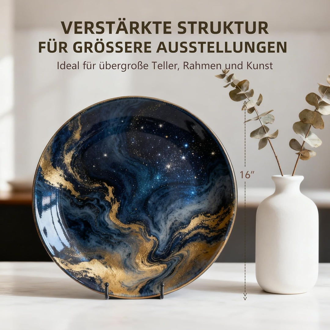 Tellerständer aus Metall Tellerhalter Tisch - Aufsteller und Halter für grosse Teller, Bilderrahmen,