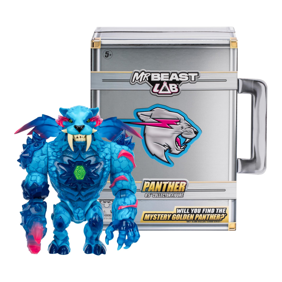 MrBeast Lab Apex Beast Panther Sammelfigur, stehend bei 15,8 cm Höhe, mit extremen Details, Premium-